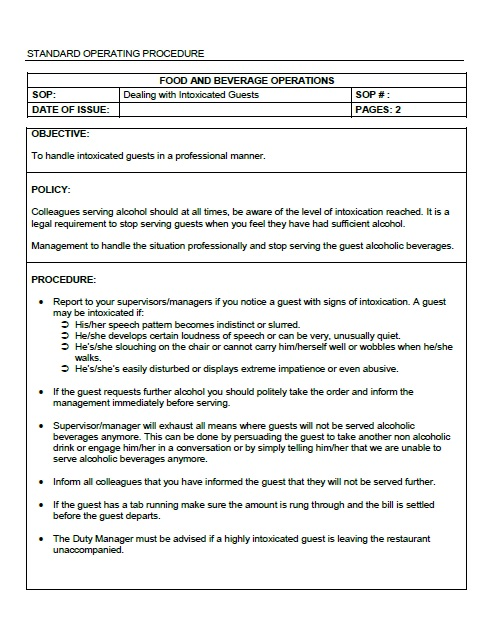 Dealing with Intoxicated Guests - Food and Beverage Trainer