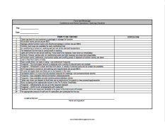 Conference Checklist