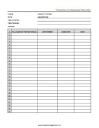 Training Attendance Form